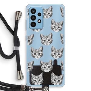 CaseCompany Kitten: Samsung Galaxy A52 Transparant Hoesje met koord