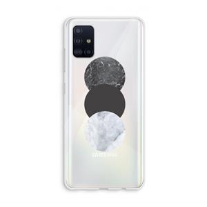 CaseCompany Marmeren cirkels: Galaxy A51 4G Transparant Hoesje