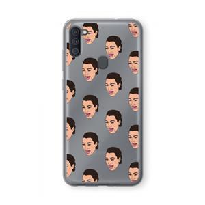 CaseCompany Ugly Cry Call: Samsung Galaxy A11 Transparant Hoesje