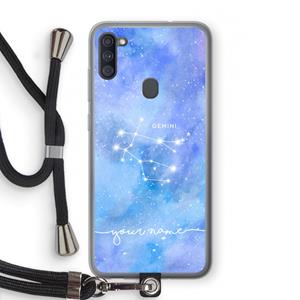 CaseCompany Sterrenbeeld - Licht: Samsung Galaxy A11 Transparant Hoesje met koord