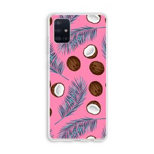CaseCompany Kokosnoot roze: Galaxy A51 4G Transparant Hoesje