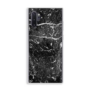 CaseCompany Zwart marmer: Samsung Galaxy Note 10 Plus Transparant Hoesje