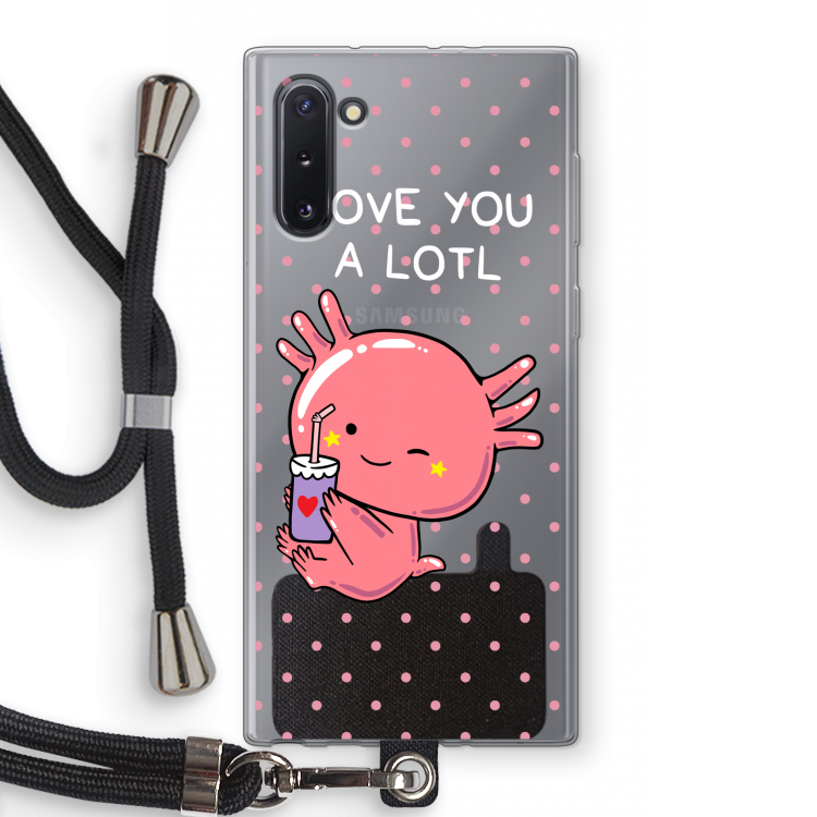 CaseCompany Love You A Lotl: Samsung Galaxy Note 10 Transparant Hoesje met koord