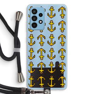 CaseCompany Musketon Anchor: Samsung Galaxy A52 Transparant Hoesje met koord