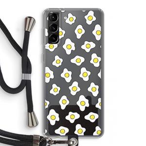CaseCompany Spiegeleitjes: Samsung Galaxy S21 Plus Transparant Hoesje met koord