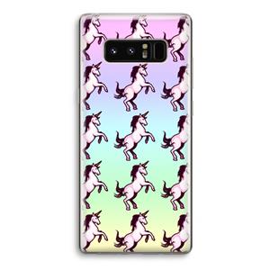 CaseCompany Musketon Unicorn: Samsung Galaxy Note 8 Transparant Hoesje