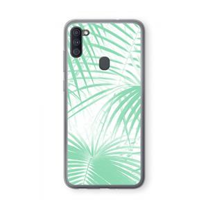 CaseCompany Palmbladeren: Samsung Galaxy A11 Transparant Hoesje