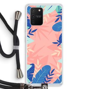 CaseCompany Tropisch: Samsung Galaxy S10 Lite Transparant Hoesje met koord