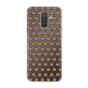 CaseCompany Poop emoji: Samsung Galaxy A6 Plus (2018) Transparant Hoesje