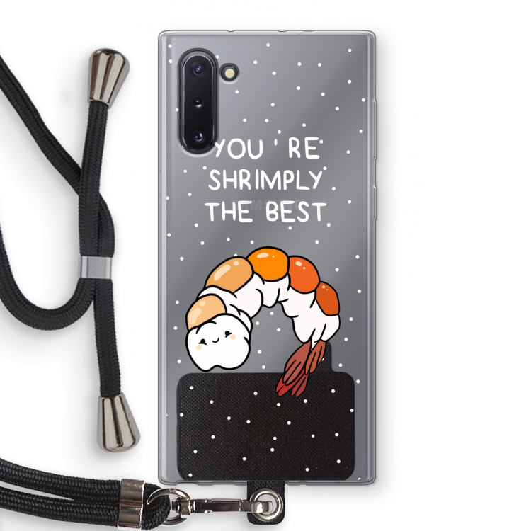 CaseCompany You're Shrimply The Best: Samsung Galaxy Note 10 Transparant Hoesje met koord