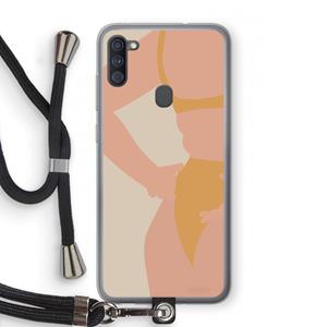 CaseCompany Bikini body: Samsung Galaxy A11 Transparant Hoesje met koord