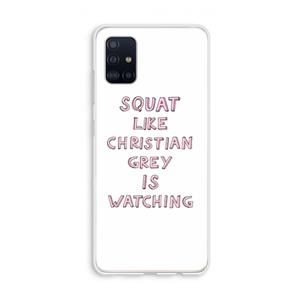 CaseCompany Christian Grey: Galaxy A51 4G Transparant Hoesje
