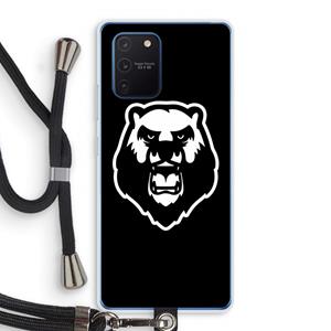 CaseCompany Angry Bear (black): Samsung Galaxy Note 10 Lite Transparant Hoesje met koord