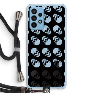 CaseCompany Musketon Skulls: Samsung Galaxy A52 Transparant Hoesje met koord