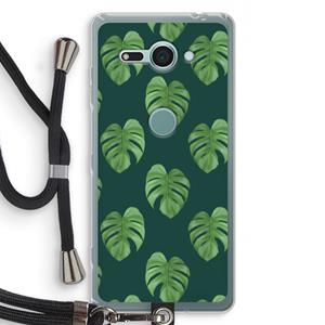 CaseCompany Monstera leaves: Sony Xperia XZ2 Compact Transparant Hoesje met koord