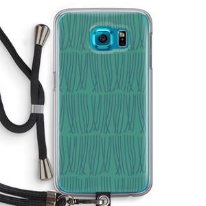CaseCompany Swirls: Samsung Galaxy S6 Transparant Hoesje met koord