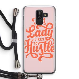 CaseCompany Hustle Lady: Samsung Galaxy J8 (2018) Transparant Hoesje met koord