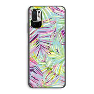 CaseCompany Tropical Palms Blue: Xiaomi Redmi Note 10 5G Transparant Hoesje