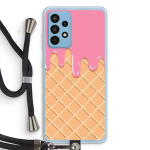CaseCompany Ice cream: Samsung Galaxy A52 Transparant Hoesje met koord
