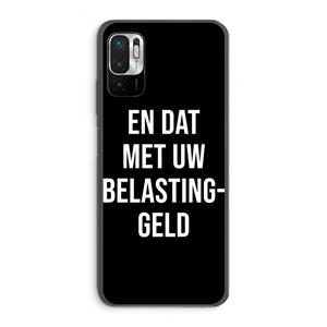CaseCompany Belastinggeld - Zwart: Xiaomi Redmi Note 10 5G Transparant Hoesje