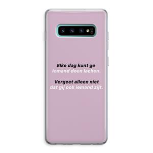 CaseCompany gij zijt ook iemand: Samsung Galaxy S10 Plus Transparant Hoesje