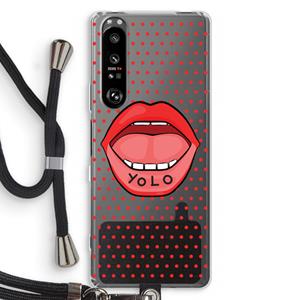 CaseCompany Yolo Denise: Sony Xperia 1 III Transparant Hoesje met koord