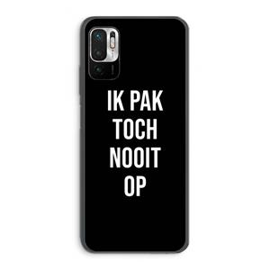 CaseCompany Ik pak nooit op - Zwart: Xiaomi Redmi Note 10 5G Transparant Hoesje