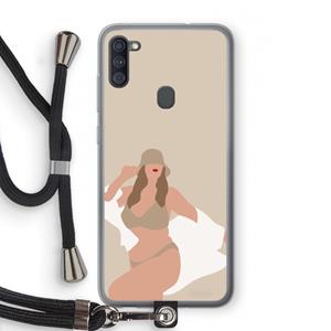 CaseCompany One of a kind: Samsung Galaxy A11 Transparant Hoesje met koord