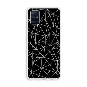 CaseCompany Geometrische lijnen wit: Galaxy A51 4G Transparant Hoesje