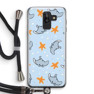 CaseCompany Manta: Samsung Galaxy J8 (2018) Transparant Hoesje met koord