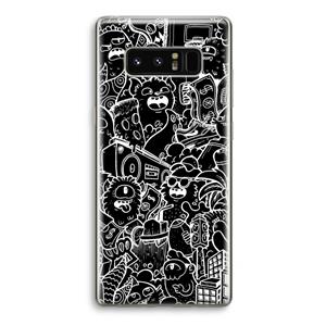 CaseCompany Vexx Black City : Samsung Galaxy Note 8 Transparant Hoesje
