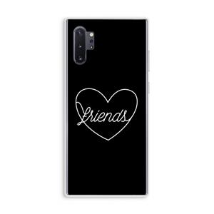 CaseCompany Friends heart black: Samsung Galaxy Note 10 Plus Transparant Hoesje