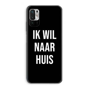 CaseCompany Ik wil naar huis - Zwart: Xiaomi Redmi Note 10 5G Transparant Hoesje