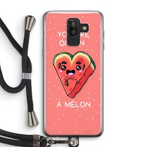 CaseCompany One In A Melon: Samsung Galaxy J8 (2018) Transparant Hoesje met koord