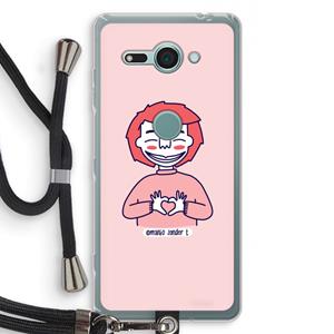 CaseCompany Hartje: Sony Xperia XZ2 Compact Transparant Hoesje met koord