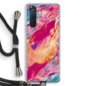CaseCompany Pastel Echoes: Sony Xperia 5 II Transparant Hoesje met koord