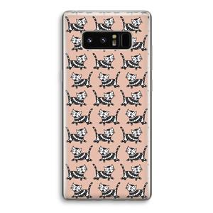 CaseCompany Zwarte poes: Samsung Galaxy Note 8 Transparant Hoesje