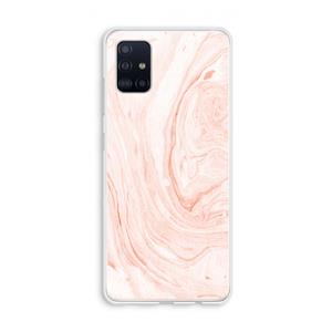 CaseCompany Peach bath: Galaxy A51 4G Transparant Hoesje