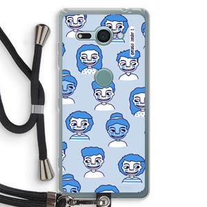 CaseCompany Gezichtjes: Sony Xperia XZ2 Compact Transparant Hoesje met koord