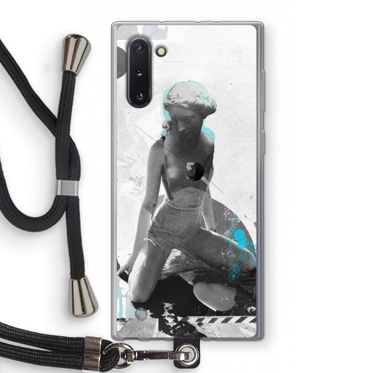 CaseCompany I will not feel a thing: Samsung Galaxy Note 10 Transparant Hoesje met koord