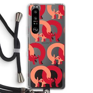 CaseCompany Dogs: Sony Xperia 1 III Transparant Hoesje met koord