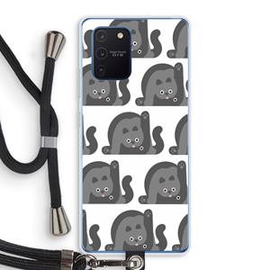 CaseCompany Cats: Samsung Galaxy Note 10 Lite Transparant Hoesje met koord