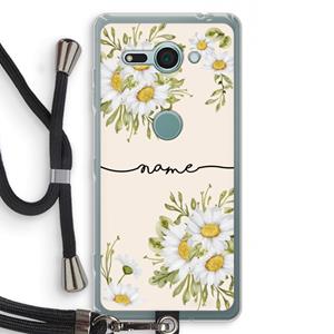 CaseCompany Daisies: Sony Xperia XZ2 Compact Transparant Hoesje met koord