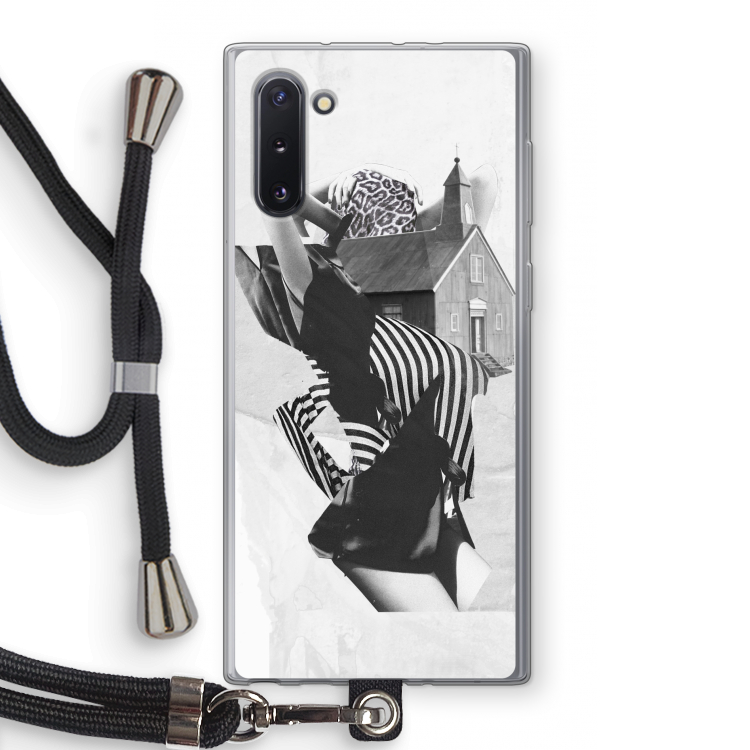 CaseCompany House: Samsung Galaxy Note 10 Transparant Hoesje met koord