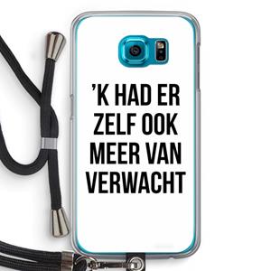 CaseCompany Meer verwacht: Samsung Galaxy S6 Transparant Hoesje met koord