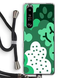 CaseCompany Bushes: Sony Xperia 1 III Transparant Hoesje met koord