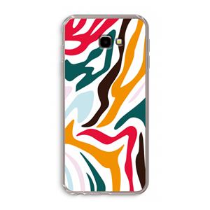 CaseCompany Colored Zebra: Samsung Galaxy J4 Plus Transparant Hoesje