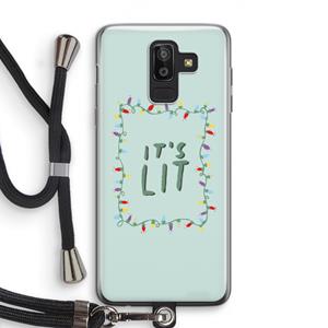 CaseCompany It's Lit: Samsung Galaxy J8 (2018) Transparant Hoesje met koord