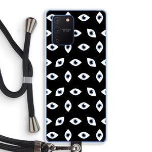 CaseCompany Eyes pattern: Samsung Galaxy Note 10 Lite Transparant Hoesje met koord
