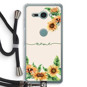 CaseCompany Zonnebloemen: Sony Xperia XZ2 Compact Transparant Hoesje met koord